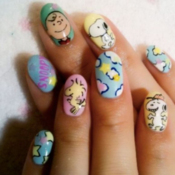 PEANUTS (I Heart Snoopy) Fingernail Stickers Manicure Decals - Picture 7 of 7